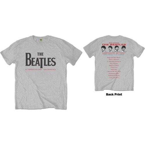 The Beatles-Rubber Soul- ソウル The Beatles - Candlestick Park - Grey T-shirt メンズ