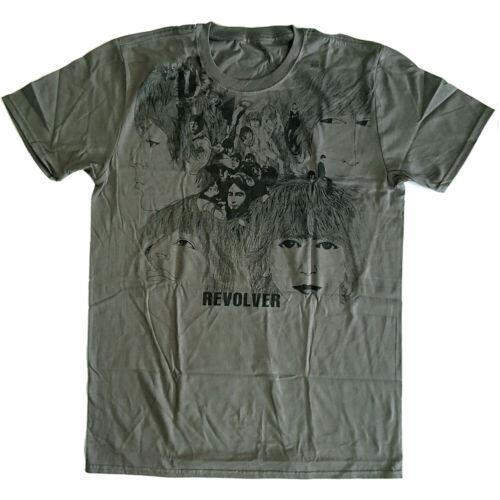 The Beatles-Rubber Soul- ソウル The Beatles - Revolver Album Cover -Charcoal Grey t-shirt メンズ