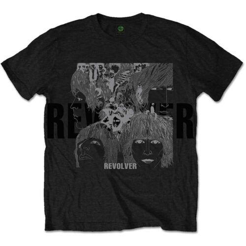 The Beatles-Rubber Soul- ソウル The Beatles-Reverse Revolver with Foil Application-Black T-shirt メンズ