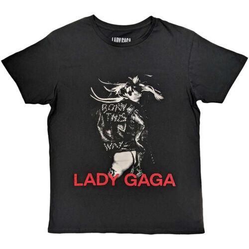 レディー ガガ Lady Gaga - Leather Jacket - Black T-shirt メンズ