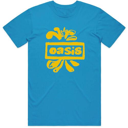 Oasis-Liam Gallagher オアシス Oasis - Drawn Logo - Sapphire Blue t-shirt メンズ