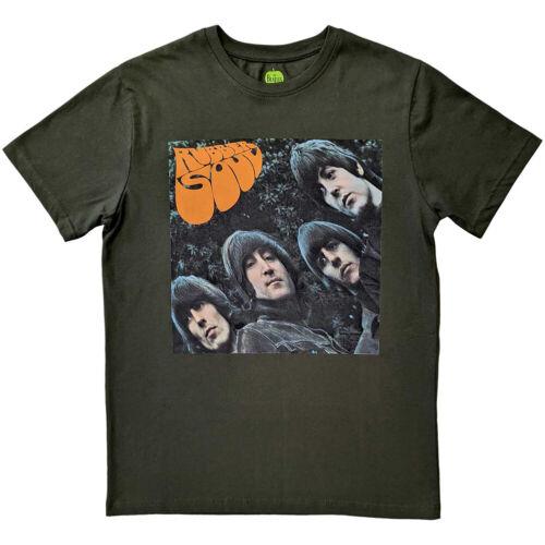 The Beatles-Rubber Soul- ソウル The Beatles - Rubber Soul Album Cover - Green T-shirt メンズ