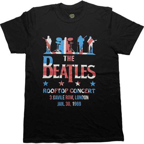 The Beatles-Rubber Soul- ソウル The Beatles - Drop T Rooftop Flag - Black T-shirt メンズ