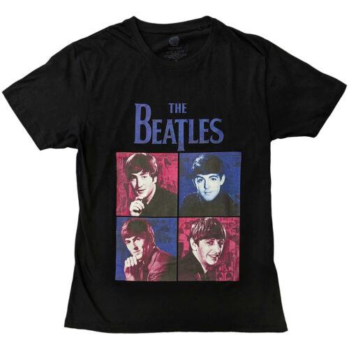 The Beatles-Rubber Soul- ソウル The Beatles - Portraits- Black T-shirt メンズ