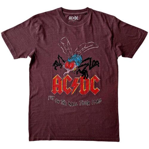 AC/DC ファッション スーツ AC/DC - Fly On The Wall Tour - Maroon Red T-shirt カラー:Red■ご注文の際は、必ずご確認ください。※こちらの商品は海外からのお取り寄せ商品となりますので、...