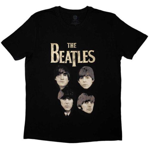 The Beatles - 4 Heads - Black t-shirt メンズ