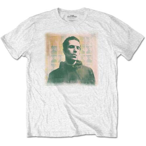 Oasis-Liam Gallagher オアシス Oasis - Liam Gallagher-Monochrome - White t-shirt メンズ