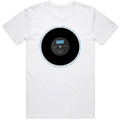 Oasis-Liam Gallagher オアシス Oasis - Live Forever Single - White t-shirt メンズ