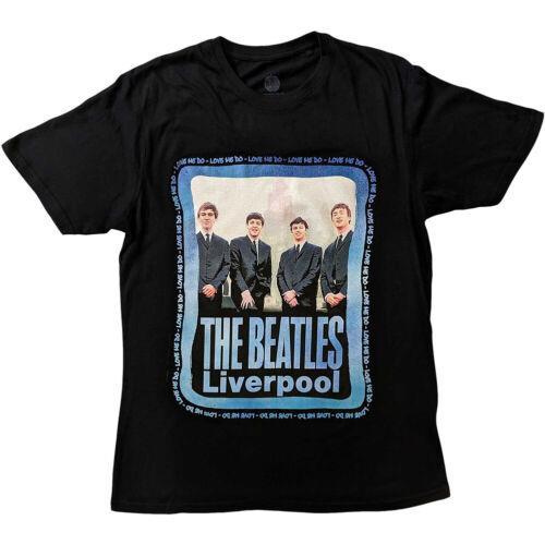 The Beatles-Rubber Soul- ソウル The Beatles - Pier Head Frame - Black T-shirt メンズ
