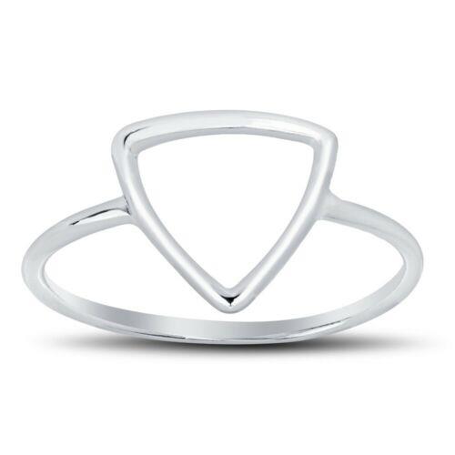 Classic Sterling Silver Open Triangle Ring ユニセックス