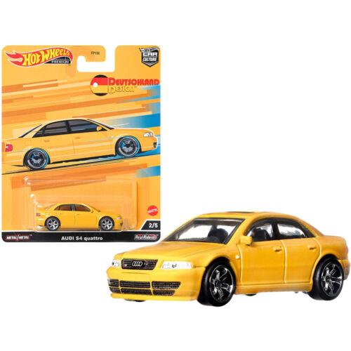 Hotwheels Diecast Model Car Audi S4 Quattro Sunroof Yellow Deutschland Design