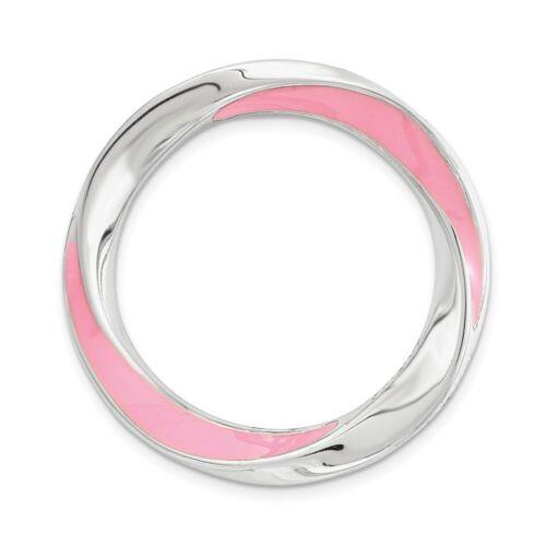 楽天サンガSterling Silver Stackable Expressions Medium Pink Enameled Chain Slide ユニセックス