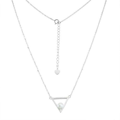 Classic Sterling Silver Open Triangle with FWP Necklace ユニセックス