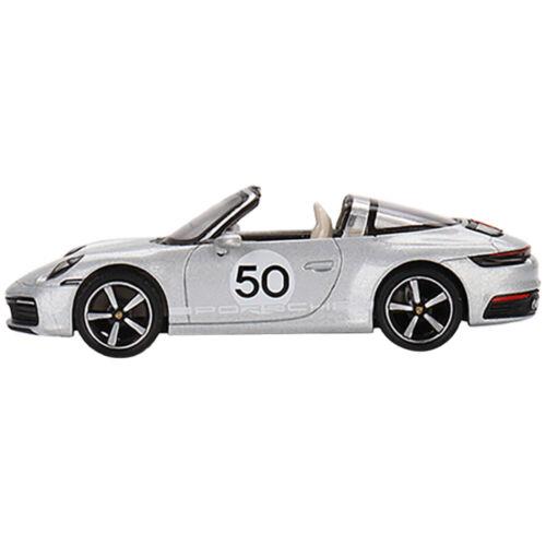 True Scale Miniatures 1/64 Car Heritage Design Edition Porsche 911 4S #50 Silver
