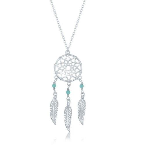 楽天サンガClassic Sterling Silver Turquoise Dream Catcher Necklace ユニセックス