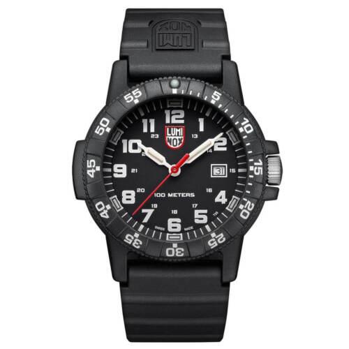 ルミノックス Luminox Men's Watch Sea Turtle Giant Quartz Black Carbon Case Rubber Strap 0321 メンズ