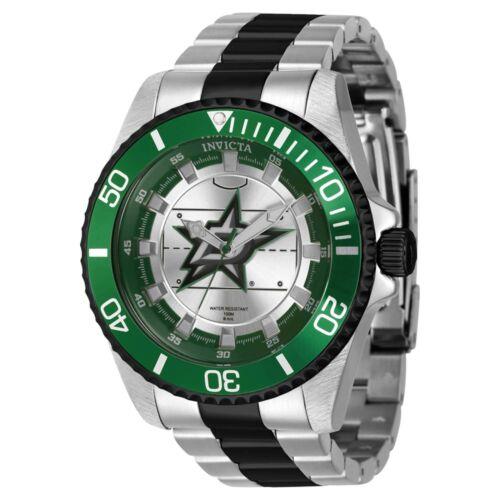 Invicta Men's Watch NHL Dallas Stars Green and Black Rotating Bezel 42249 