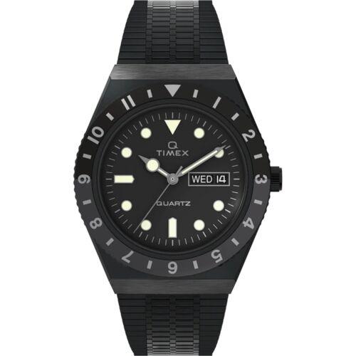 楽天サンガタイメックス Timex Men's Watch Q Day-Date Black Stainless Steel Bracelet Quartz TW2U61600 メンズ