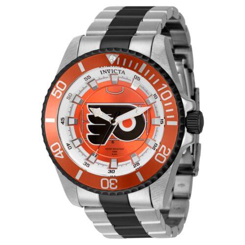 Invicta Men's Watch NHL Philadelphia Flyers Red Black Rotating Bezel 42251 