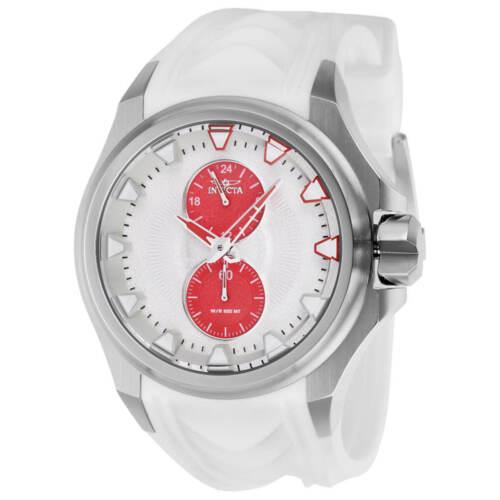 Invicta Men's Watch S1 Rally Silver Tone and Red