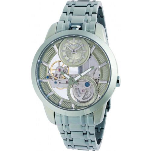 Invicta Men's Watch Objet D Art Mechanical Skeleton Dial Green Bracelet 44335 メンズ