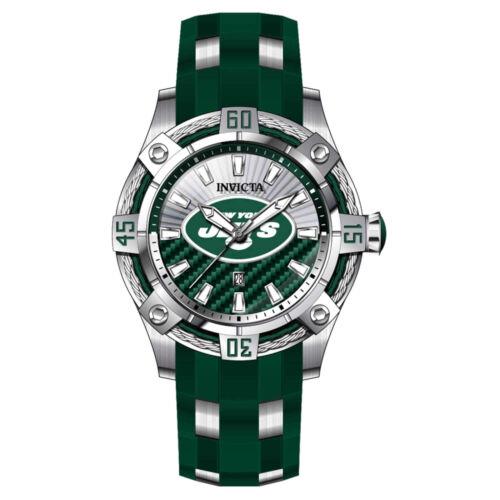 Invicta Men's Watch NFL New York Jets Green and Silver Tone Strap 43325 メンズ