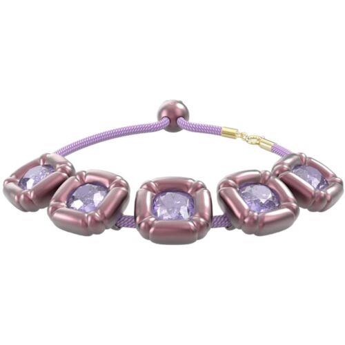 スワロフスキ Swarovski Women's Bracelet Dulcis Rose Gold Cushion Cut Purple Stone 5613731 レディース