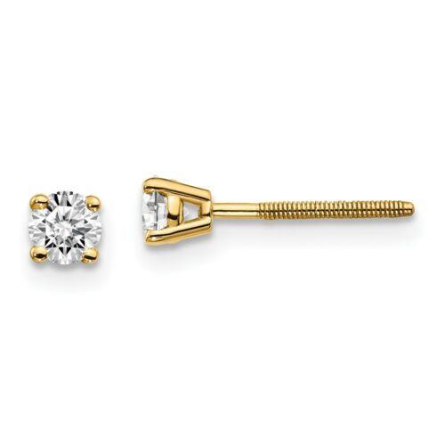 Jewelry 14ky .30ct. VS2/SI1 G-I Diamond Stud Thread on/off Post Earrings ユニセックス