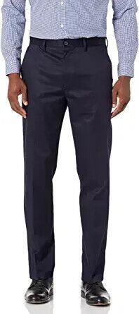 Buttoned Down Mens Straight Fit Non-Iron Dress Chino Pant Navy Size 28W x 32L メンズ