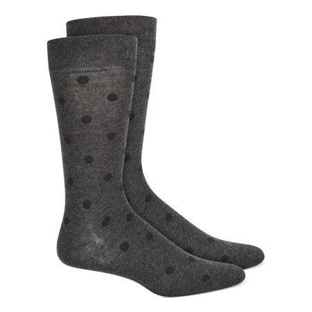 Bar III BAR III Mens Charcoal Black Gray Polka Dot Arch Support Seamless Toe メンズ