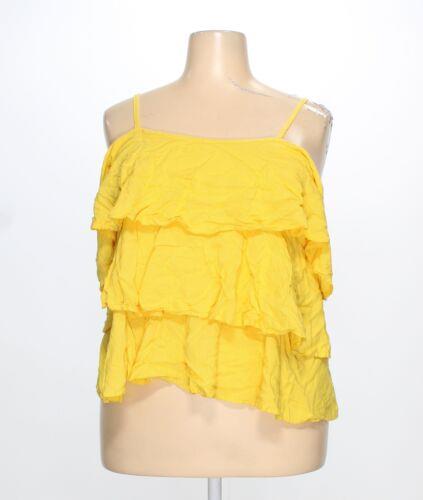New York Clothing Co. Womens Yellow Sleeveless Top Size XXL (SW-7065288) レディース