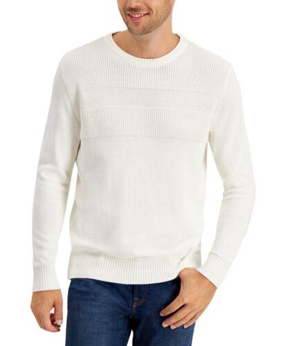 Club Room Textured Cotton Sweater Winter Ivory 2XL LT BEIGE Size XXLRG S/S メンズ