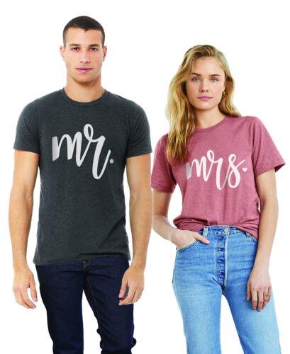 フォックス Teeny Fox Mr and Mrs Couple Shirts Matching Mr. and Mrs.T-Shirts Engagement レディース
