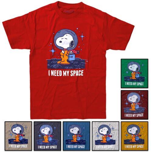 Peanuts Men's Officially Licensed Snoopy I Need My Space Graphic Tee T-Shirt メンズ