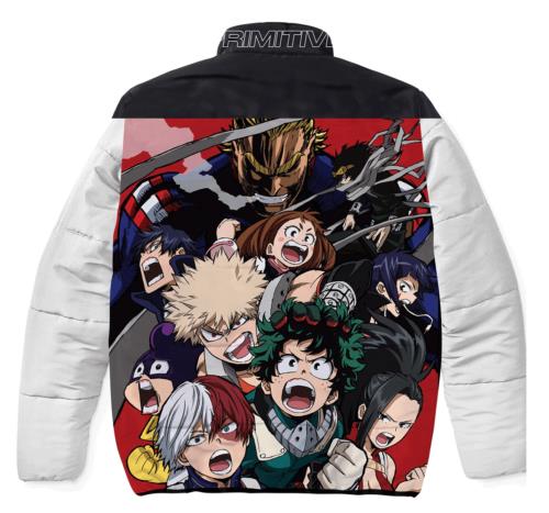 Primitive Apparel プリミティブ ファッション スーツ Primitive Skateboarding Apparel Men's X My Hero Academia Puffer Jacket カラー:Black/Whi...