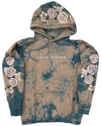 楽天サンガCivil Regime by Darc Sport Women's White Rose Tie Dye Hoodie in Brunnera Khaki レディース