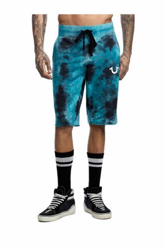 楽天サンガTrue Religion Men's Tie Dye Activewear Sweat Shorts in Black Turquoise メンズ
