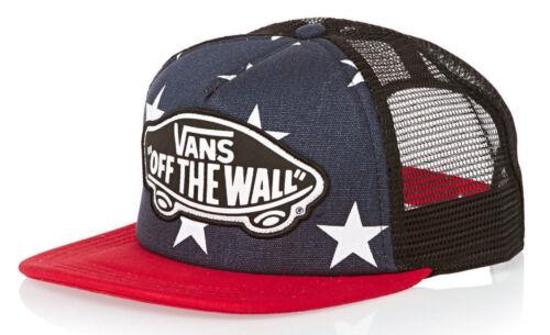 VANS バンズ Vans Off The Wall Women's Beach Girl Trucker Hat Cap in USA Stars Red/Blue/White レディース