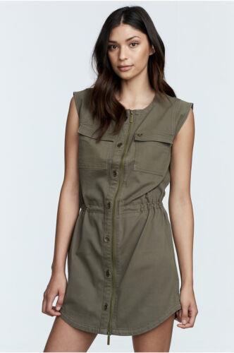 True Religion Women's Military Utility Sleeveless Dress in Militant Green レディース