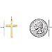 JULIETTE COLLECTION 14K Yellow Gold Block Edged Cross Religious Pendant/Charm ユニセックス
