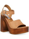 スティーブマデン メデン STEVE MADDEN Womens Beige 1-1/2 Platform Kye Leather Heeled Sandal 8.5 M レディース