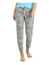 JENNI Intimates Gray Cuffed Jogger Animal Print Sleep Pants S fB[X