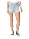 FRAYED JEANS JEANS Womens Blue Denim Zippered Button Closure Distressed High Waist Shorts 29 fB[X