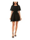 SPEECHLESS Womens Flutter Sleeve Mini Cocktail Fit + Flare Dress fB[X