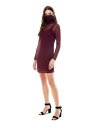 S[h PLANET GOLD Womens Maroon Long Sleeve Above The Knee Sheath Dress Juniors XS fB[X