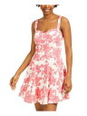 CITY STUDIO Womens Pink Sleeveless Short Fit + Flare Dress Juniors 9 fB[X