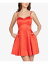 B DARLIN Womens Red Spaghetti Strap Short Fit + Flare Dress Juniors 78 レディース