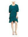 SLNY Womens Teal Ruffled Short Sleeve Formal Jacket Size: 14 レディース