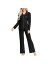 INK + IVY Womens Black Button Up Top Straight leg Pants Jersey Pajamas L レディース