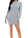 LOXg KINGSTON GREY Womens Gray Pullover Styling Short Tunic Dress Juniors S fB[X